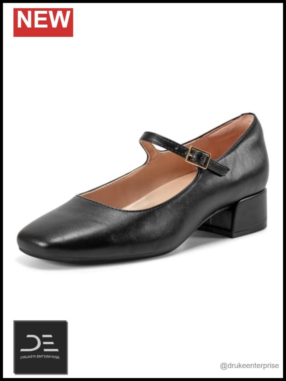 Women's Mary Jane Pump Dress Shoes with Block Heel